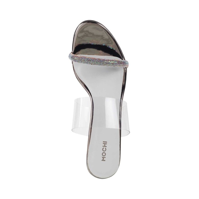 Mochi Women Silver Party Sandals (SKU: 40-2475-27-40)