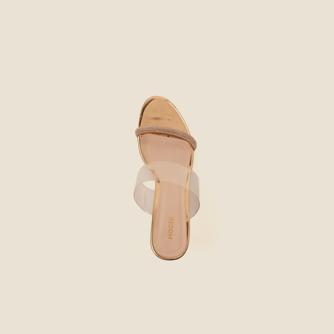 Mochi Women Rose-Gold Party Sandals (SKU: 40-2475-52-37)