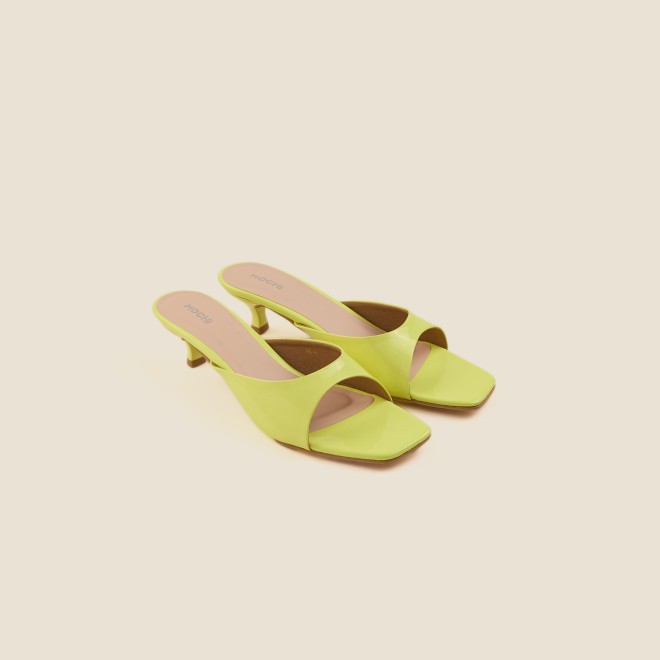 Mochi Women Yellow Casual Slides (SKU: 40-2476-33-37)