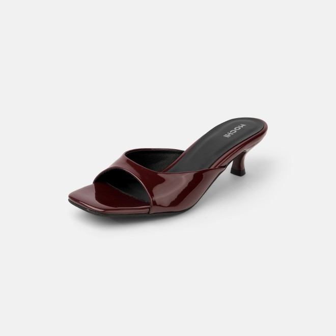 Mochi Women Maroon Casual Slip Ons (SKU: 40-2476-44-36)