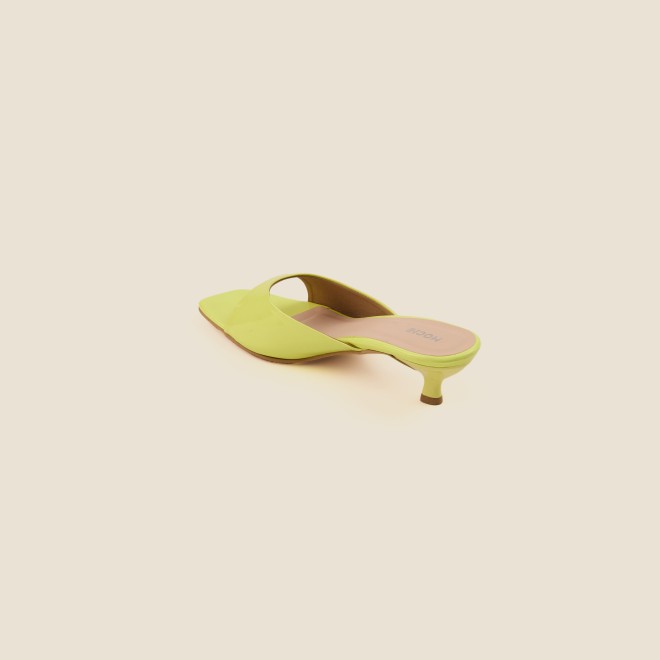 Mochi Women Yellow Casual Slides (SKU: 40-2476-33-37)