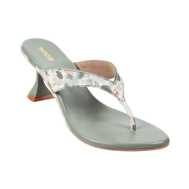 Mochi Women Green Casual Slip Ons (SKU: 40-2509-21-37)