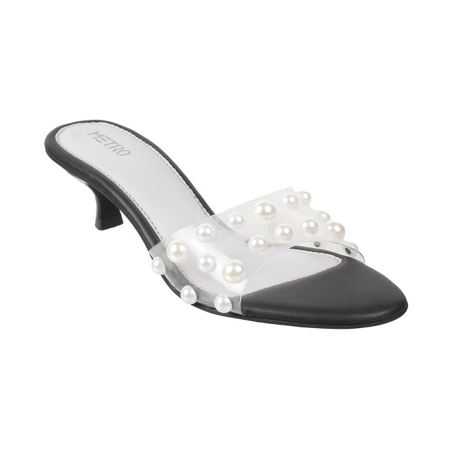 Mochi Women Black Casual Slip Ons (SKU: 40-2518-11-38)