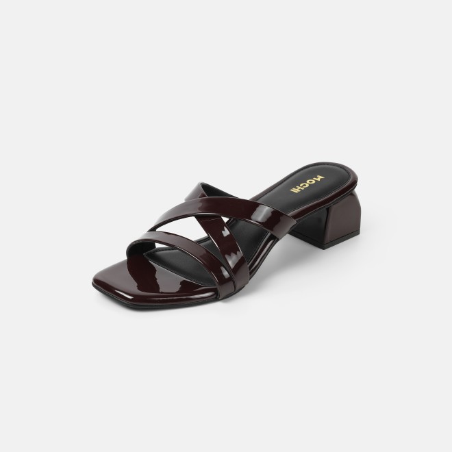 Mochi Women Maroon Casual Slip Ons (SKU: 40-2519-44-36)