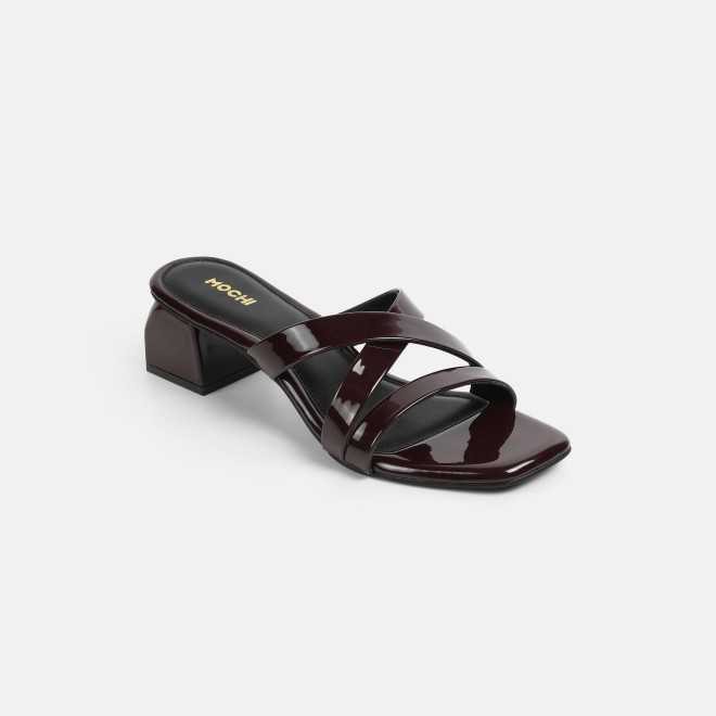 Mochi Women Maroon Casual Slip Ons (SKU: 40-2519-44-36)