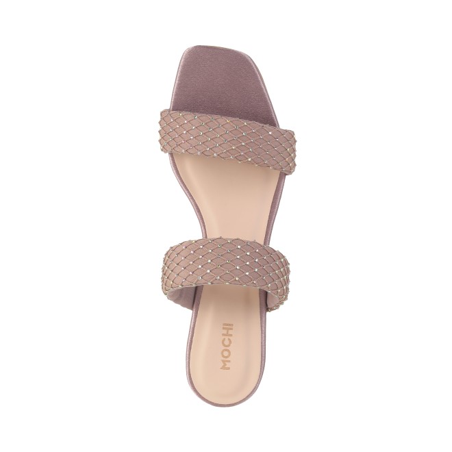 Mochi Women Pink Casual Slip Ons (SKU: 40-252-24-37)