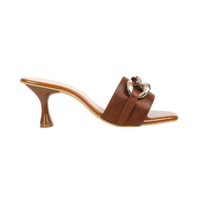 Mochi Women Tan Casual Slip Ons (SKU: 40-2523-23-39)