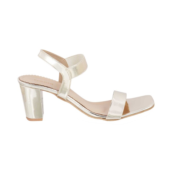 Mochi Women Gold Casual Sandals (SKU: 40-2529-15-37)