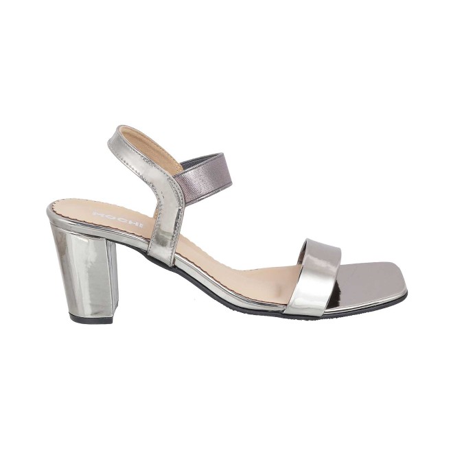 Mochi Women Gun-Metal Casual Sandals (SKU: 40-2529-29-37)