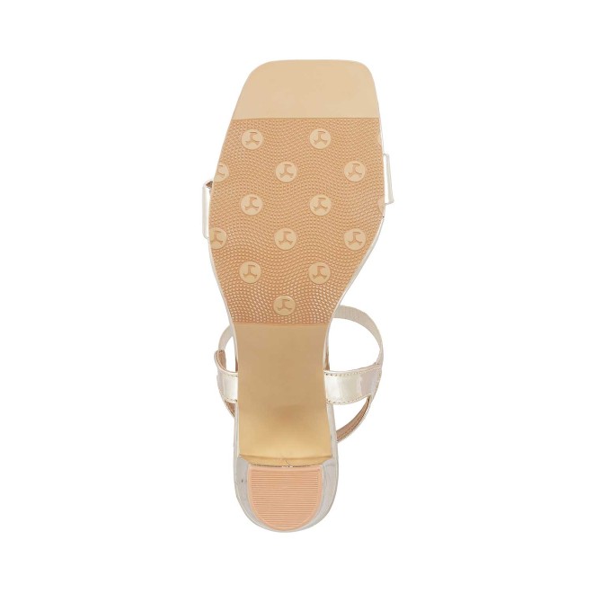 Mochi Women Gold Casual Sandals (SKU: 40-2529-15-37)