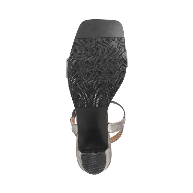 Mochi Women Gun-Metal Casual Sandals (SKU: 40-2529-29-37)