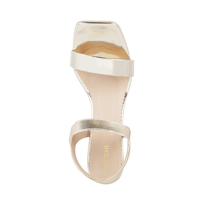 Mochi Women Gold Casual Sandals (SKU: 40-2529-15-37)