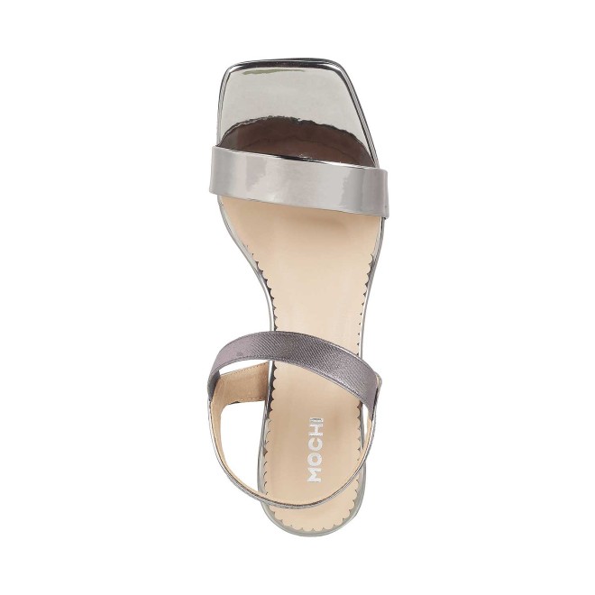 Mochi Women Gun-Metal Casual Sandals (SKU: 40-2529-29-37)