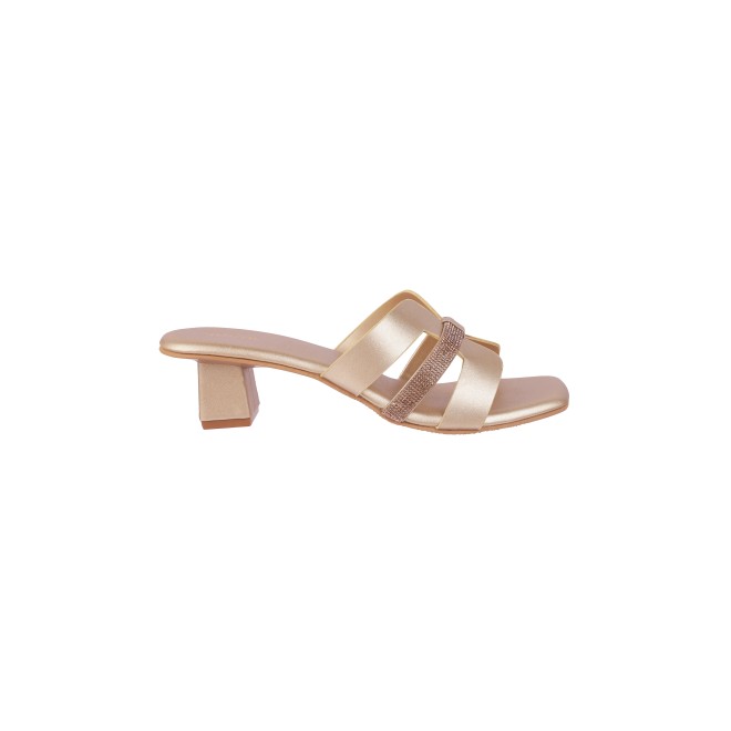 Mochi Women Gold Casual Slip Ons (SKU: 40-276-15-36)