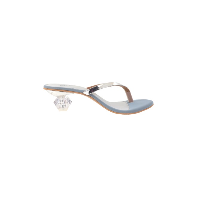 Mochi Women Silver Casual Slip Ons (SKU: 40-280-27-37)