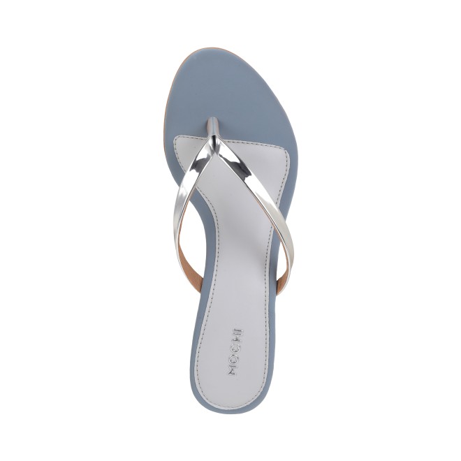 Mochi Women Silver Casual Slip Ons (SKU: 40-280-27-37)