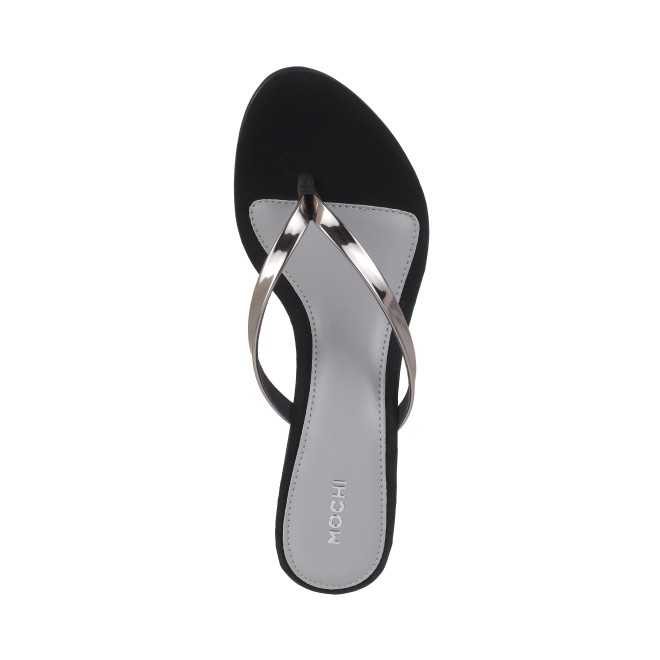 Mochi Women Gun-Metal Casual Slip Ons (SKU: 40-280-29-37)
