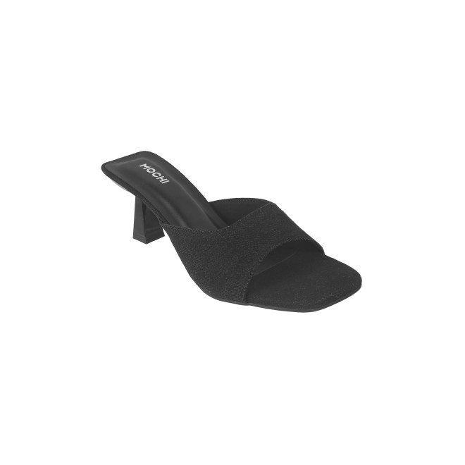 Mochi Women Black Ethnic Slip Ons (SKU: 40-283-11-39)