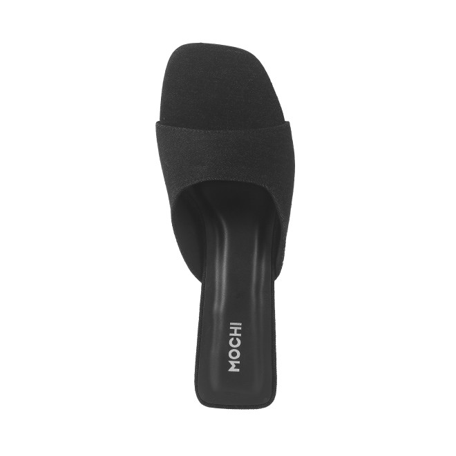 Mochi Women Black Ethnic Slip Ons (SKU: 40-283-11-39)