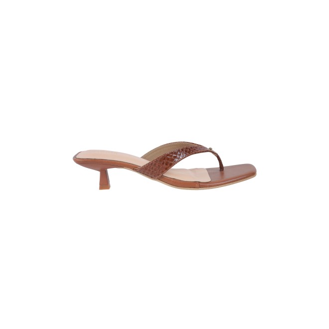 Mochi Women Brown Casual Slippers (SKU: 40-285-12-39)