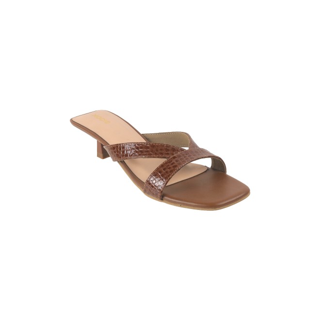 Mochi Women Brown Casual Slip Ons