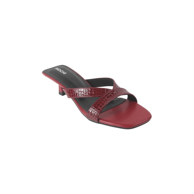 Mochi Women Red Casual Slip Ons