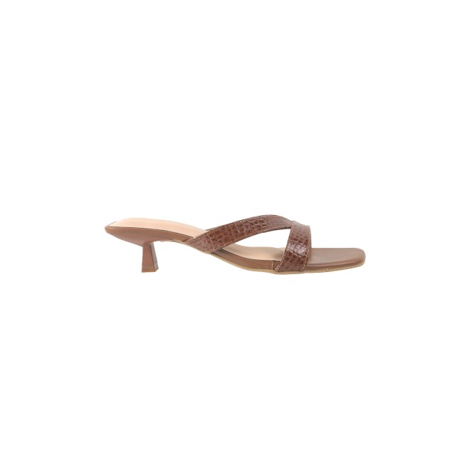 Mochi Women Brown Casual Slip Ons (SKU: 40-286-12-37)
