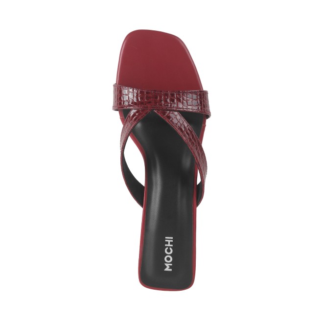 Mochi Women Red Casual Slip Ons (SKU: 40-286-18-38)