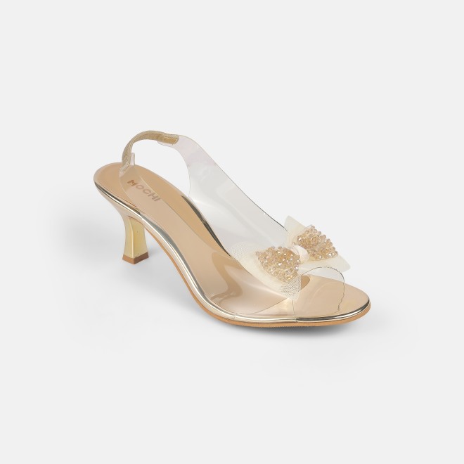 Mochi Women Gold Party Sandals (SKU: 40-297-15-36)