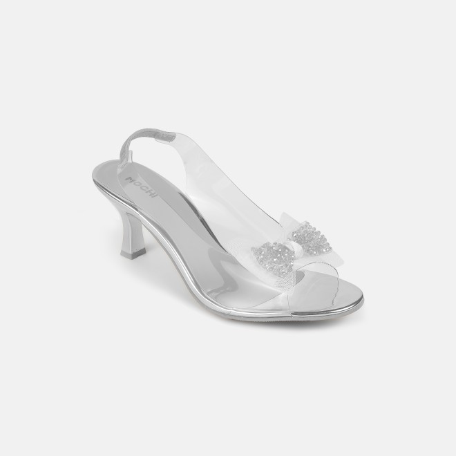 Mochi Women Silver Party Sandals (SKU: 40-297-27-36)