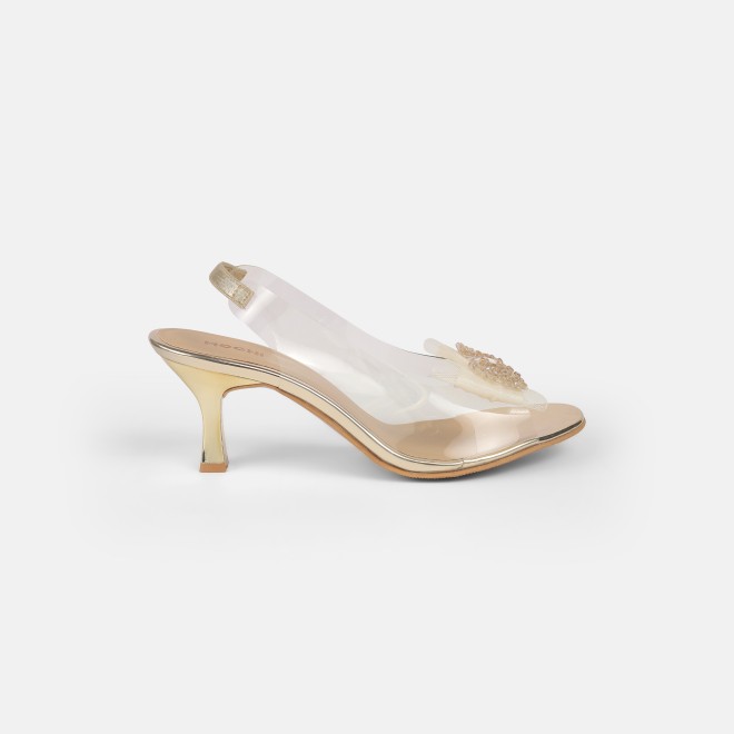 Mochi Women Gold Party Sandals (SKU: 40-297-15-36)