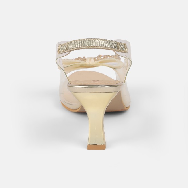 Mochi Women Gold Party Sandals (SKU: 40-297-15-36)