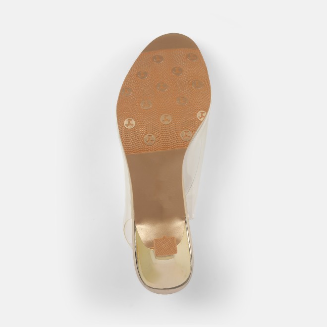Mochi Women Gold Party Sandals (SKU: 40-297-15-36)