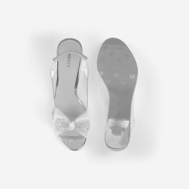 Mochi Women Silver Party Sandals (SKU: 40-297-27-36)