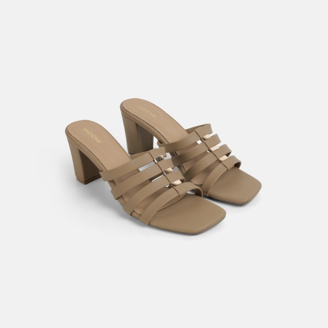 Mochi Women Beige Casual Slip Ons (SKU: 40-309-20-36)