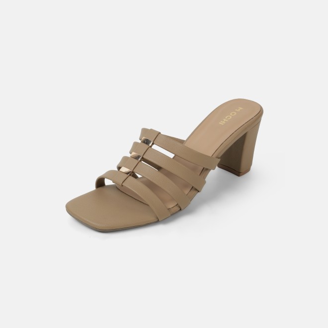 Mochi Women Beige Casual Slip Ons (SKU: 40-309-20-36)