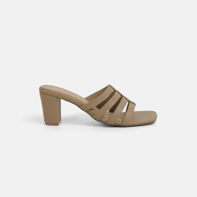Mochi Women Beige Casual Slip Ons (SKU: 40-309-20-36)