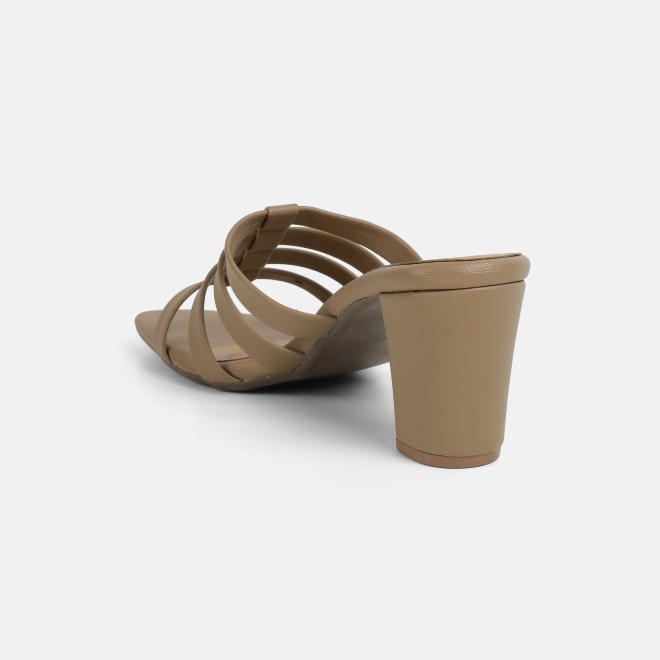 Mochi Women Beige Casual Slip Ons (SKU: 40-309-20-36)