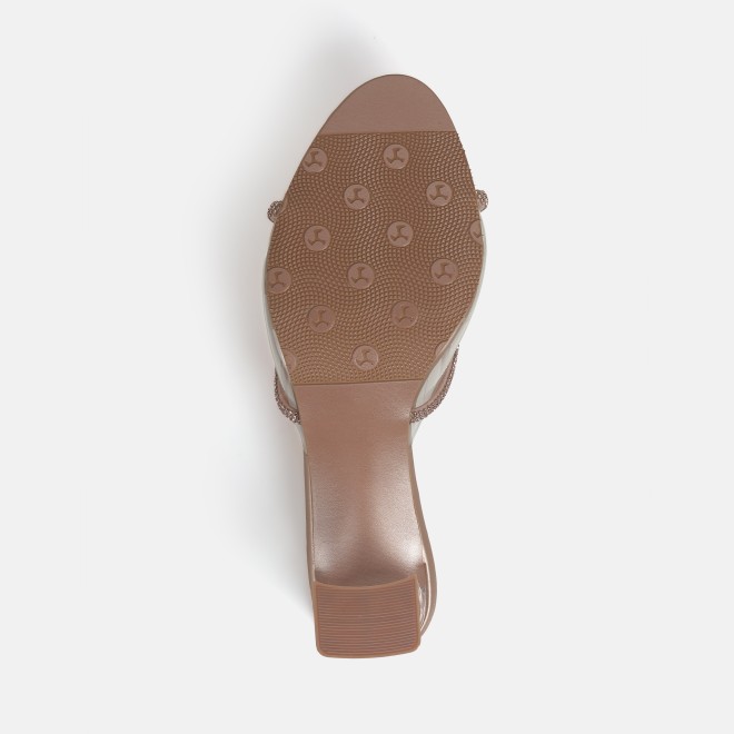 Mochi Women Rose-Gold Party Slip Ons (SKU: 40-337-52-36)