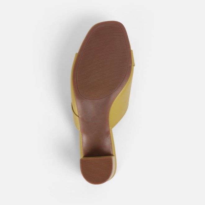 Mochi Women Yellow Casual Slip Ons (SKU: 40-341-33-36)