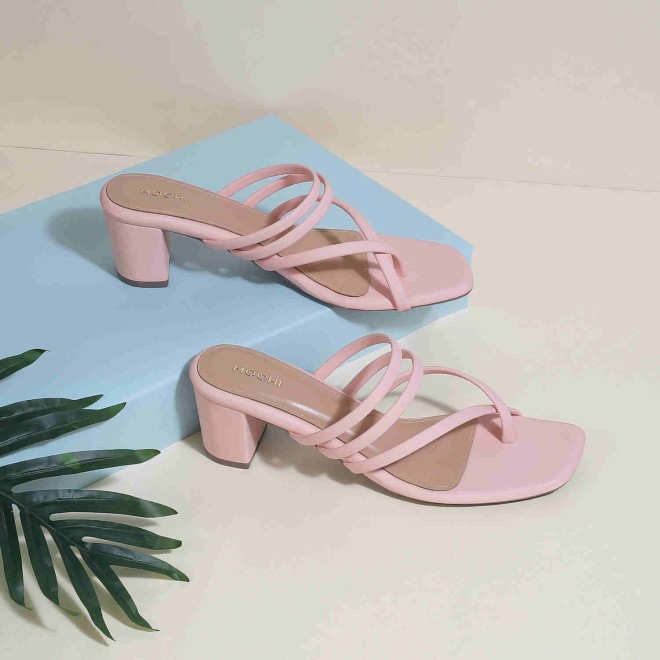 Mochi Women Pink Casual Slip Ons (SKU: 40-343-24-36)