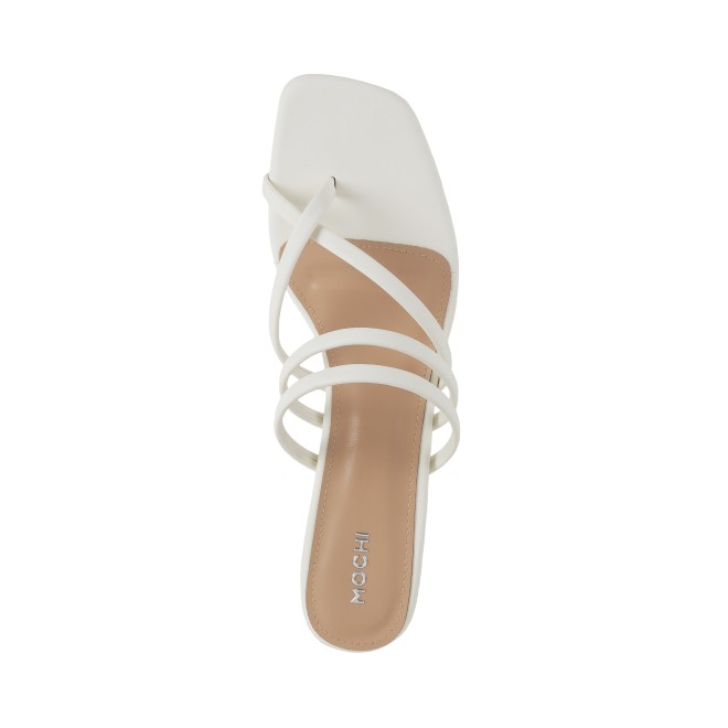 Mochi Women White Casual Slip Ons (SKU: 40-343-16-36)