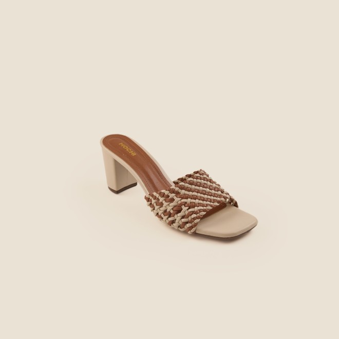 Mochi Women Beige Casual Slip Ons (SKU: 40-344-20-36)
