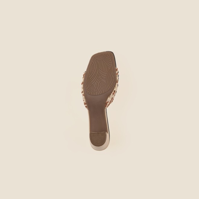 Mochi Women Beige Casual Slip Ons (SKU: 40-344-20-36)
