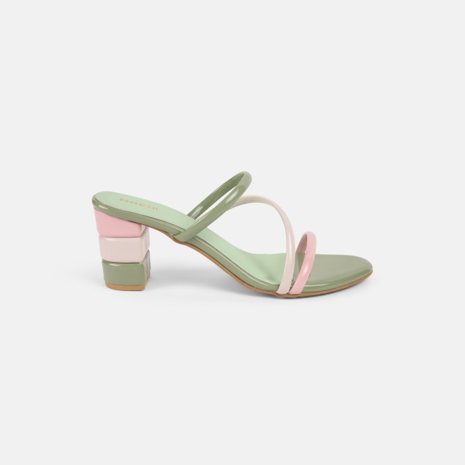 Mochi Women Green Casual Slip Ons (SKU: 40-349-21-36)