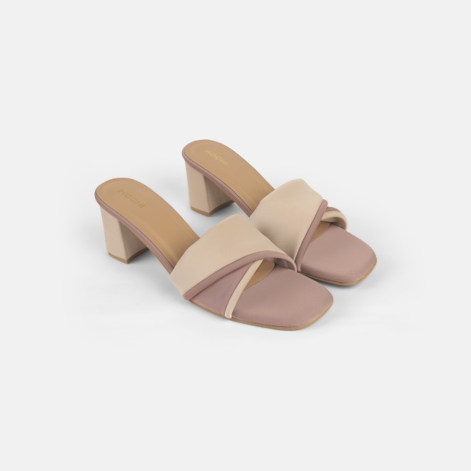 Mochi Women Beige Casual Slip Ons (SKU: 40-350-20-37)