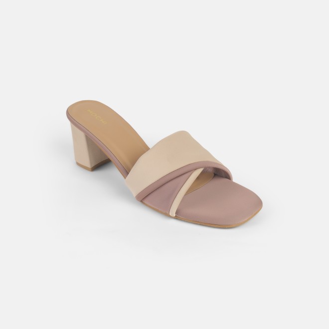 Mochi Women Beige Casual Slip Ons (SKU: 40-350-20-37)