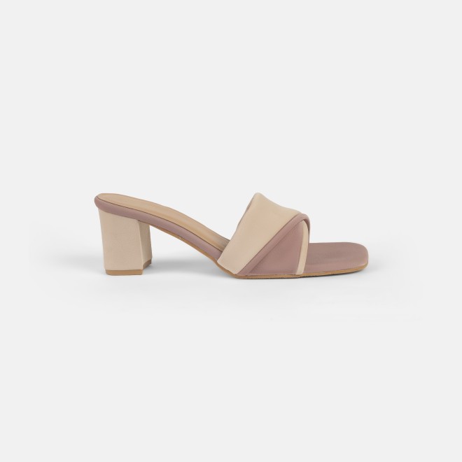 Mochi Women Beige Casual Slip Ons (SKU: 40-350-20-37)