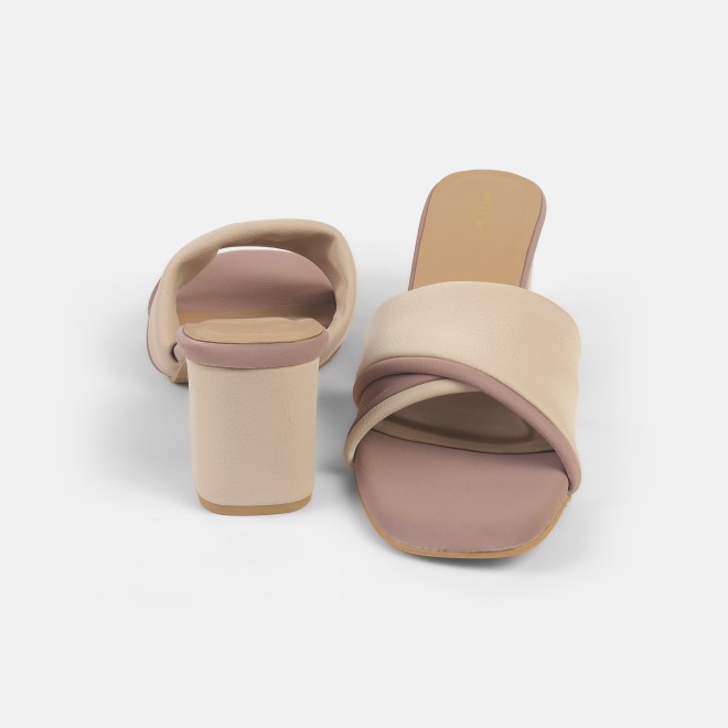 Mochi Women Beige Casual Slip Ons (SKU: 40-350-20-37)