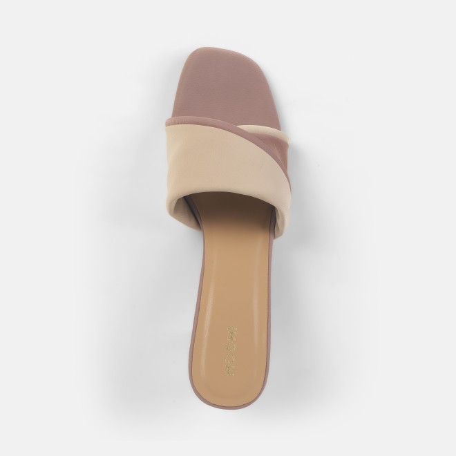 Mochi Women Beige Casual Slip Ons (SKU: 40-350-20-37)